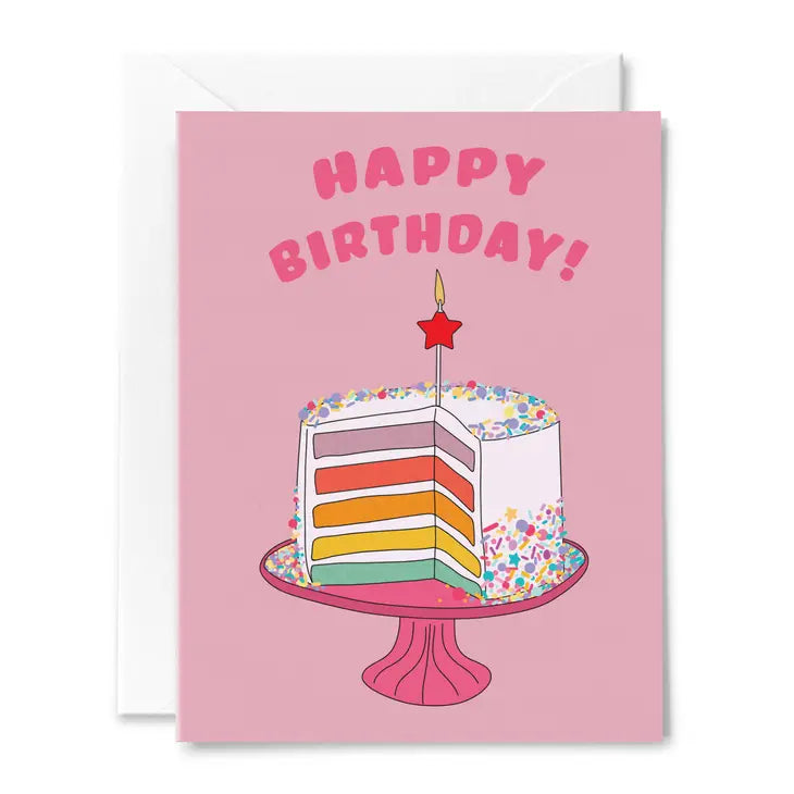 BIRTHDAY RAINBOW CAKE CARD – Kitson LA