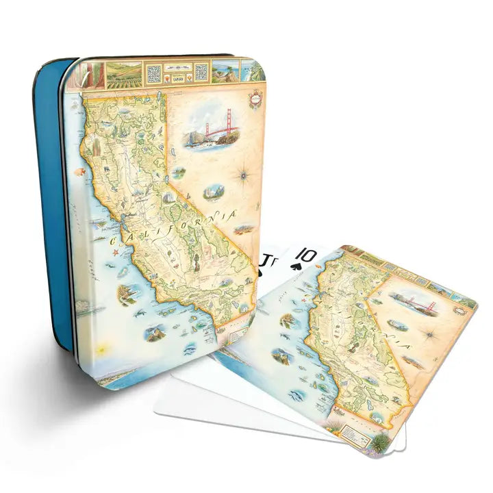 CALIFORNIA MAP PLAYING CARDS