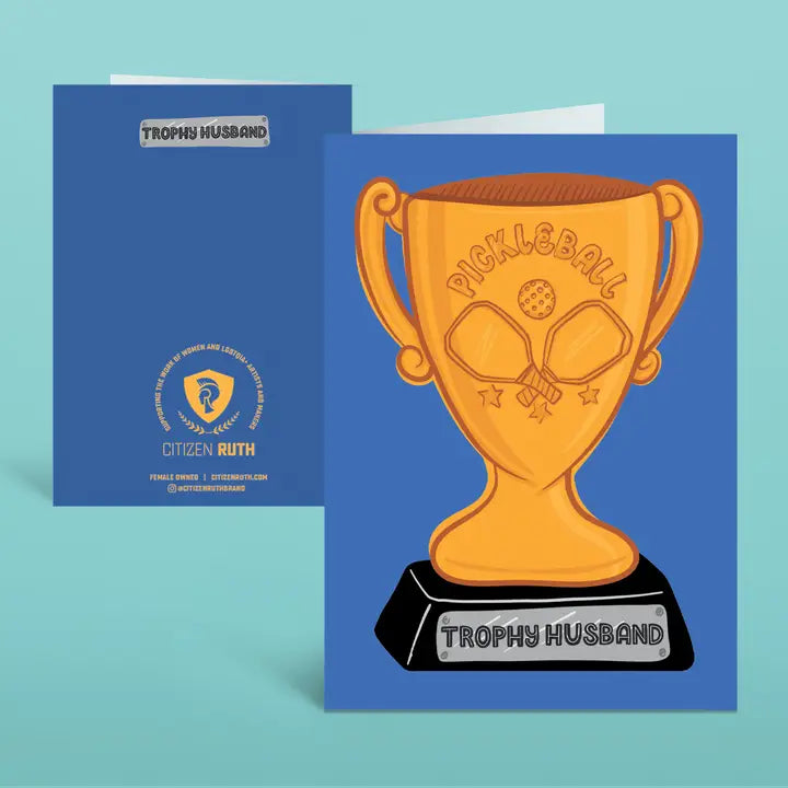 PICKLEBALL TROPHY HUSBAND CARD