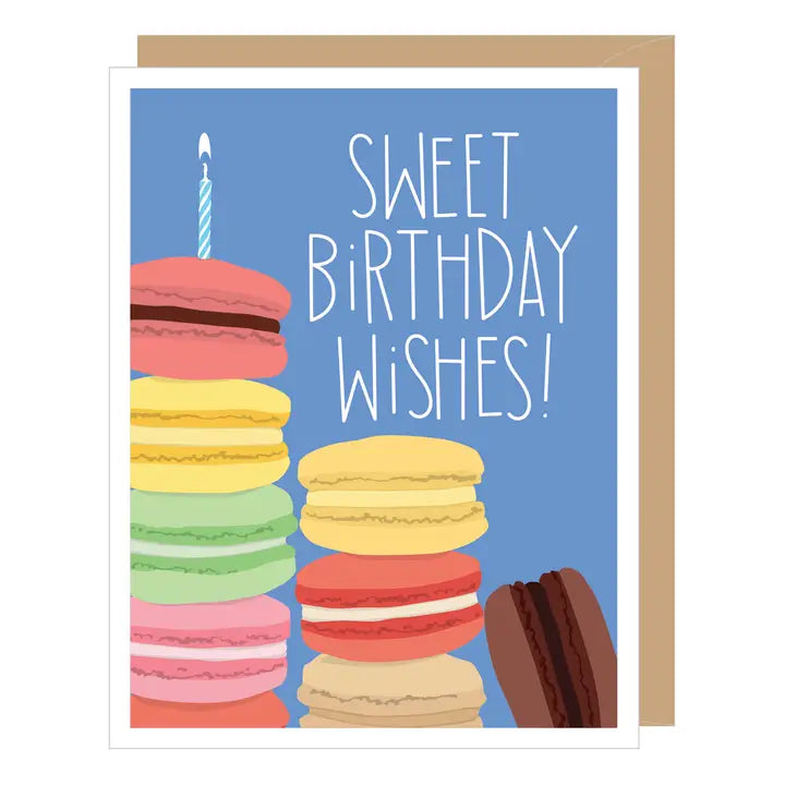 COLORFUL MACARON BIRTHDAY CARD