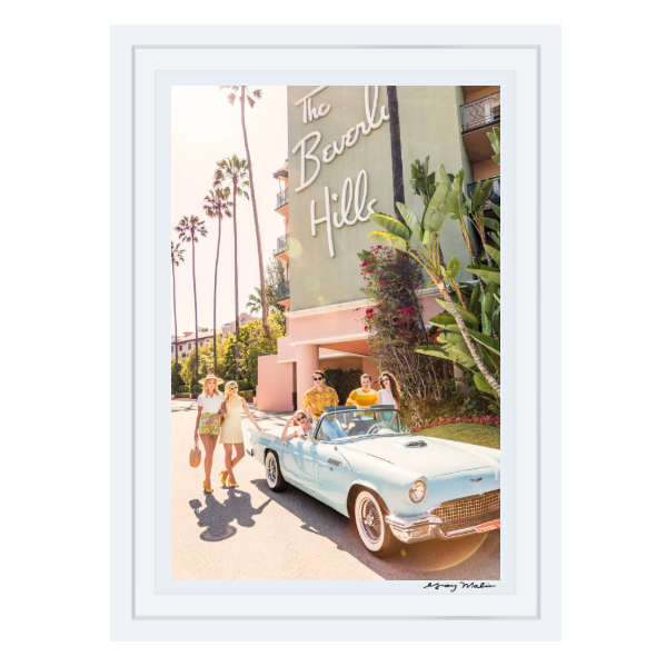 CALIFORNIA CRUISING, BEVERLY HILLS HOTEL PRINT-GRAY MALIN-Kitson LA