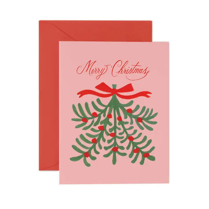 MERRY CHRISTMAS MISTLETOE CARD