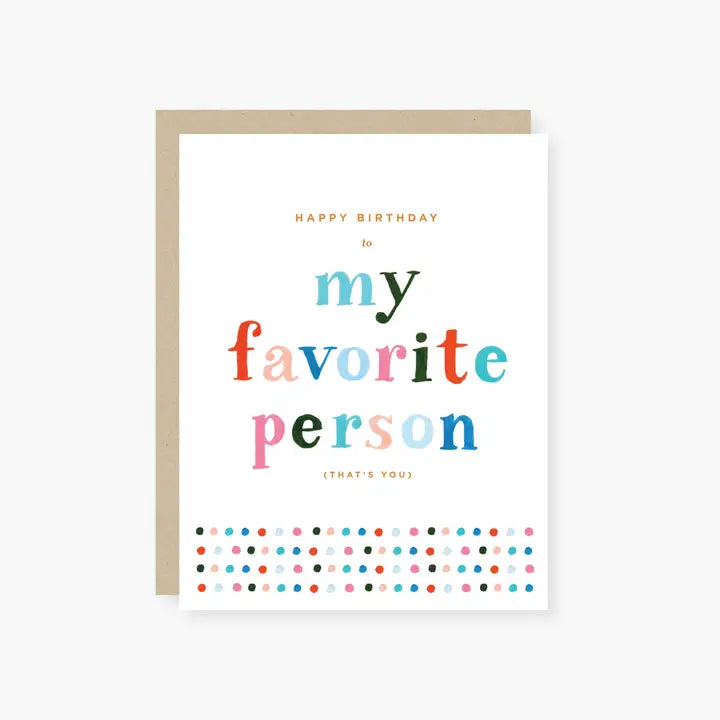 FAVORITE PERSON BIRTHDAY CARD