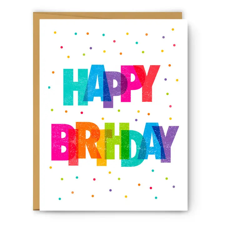 HAPPY BIRTHDAY COLORFUL CARD