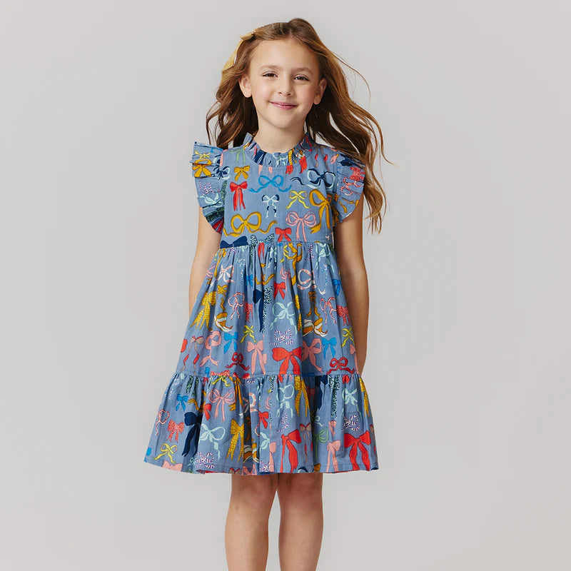 GIRLS BOWS ON BOWS DRESS