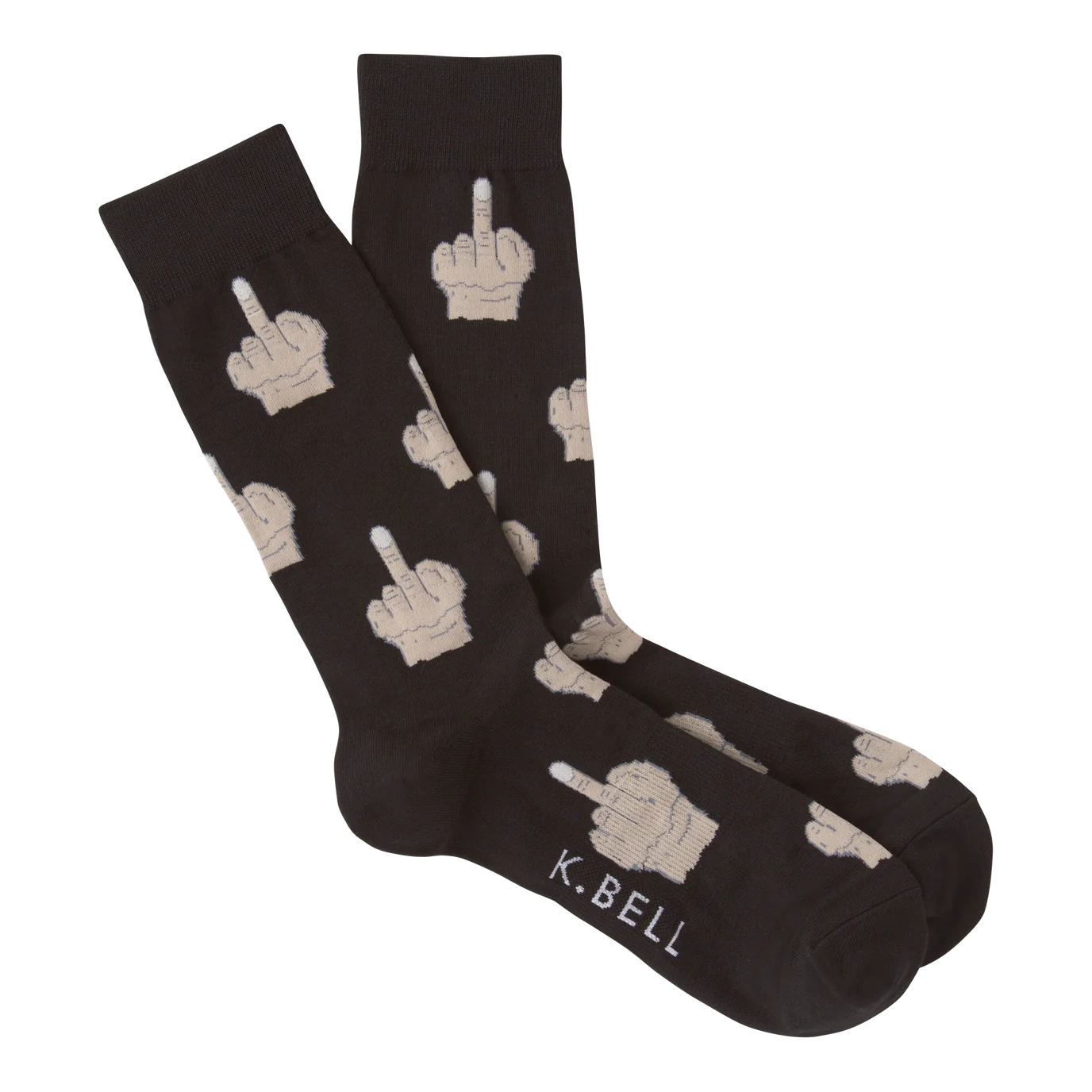 MENS MIDDLE FINGER BLACK SOCKS