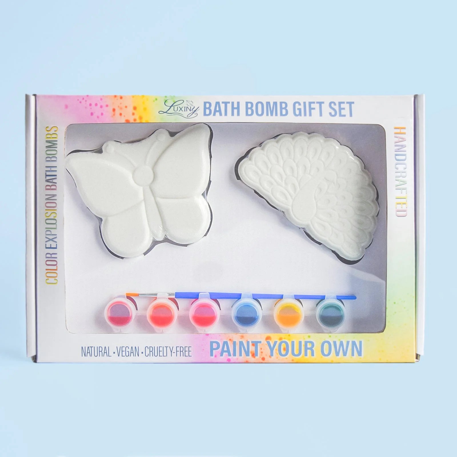 PAINT YOUR OWN BATH BOMBS - BUTTERFLY AND PEACOCK