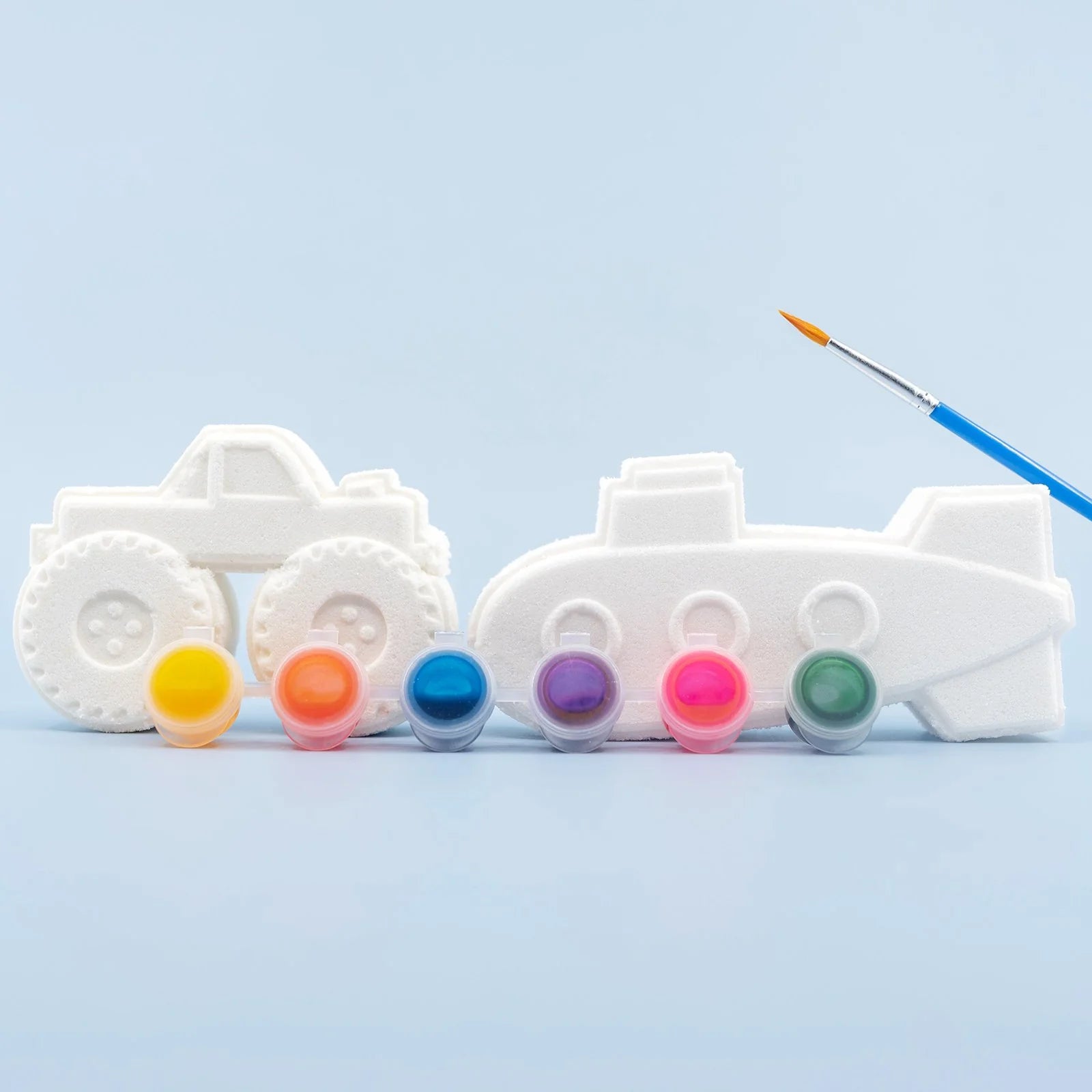 PAINT YOUR OWN BATH BOMBS - TRUCK AND SUBMARINE