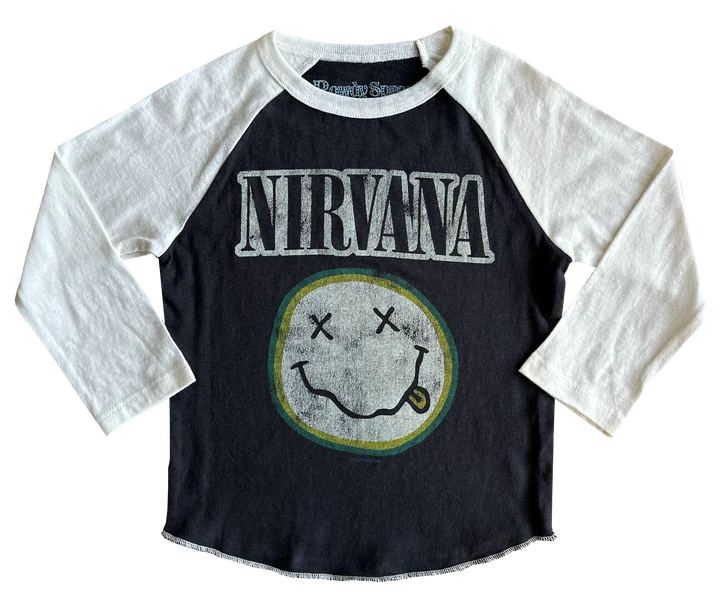 KIDS NIRVANA SMILEY RAGLAN