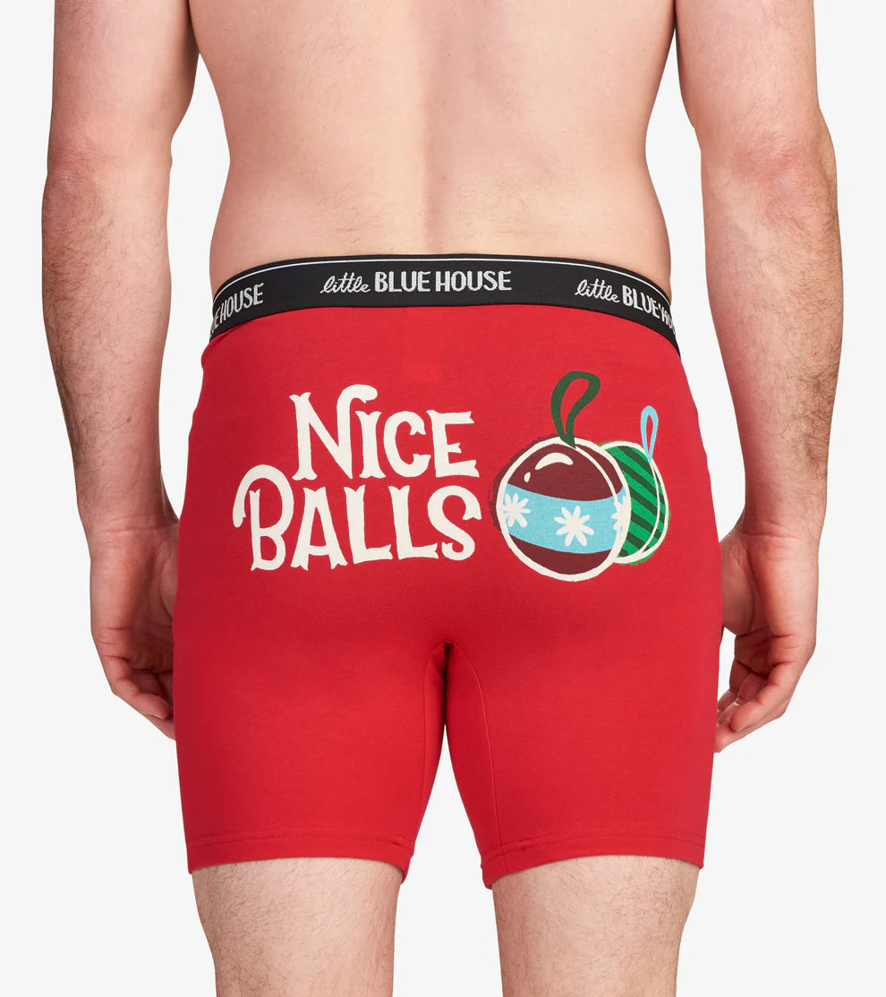 MENS NICE BALLS ORNAMENT BOXER BRIEF