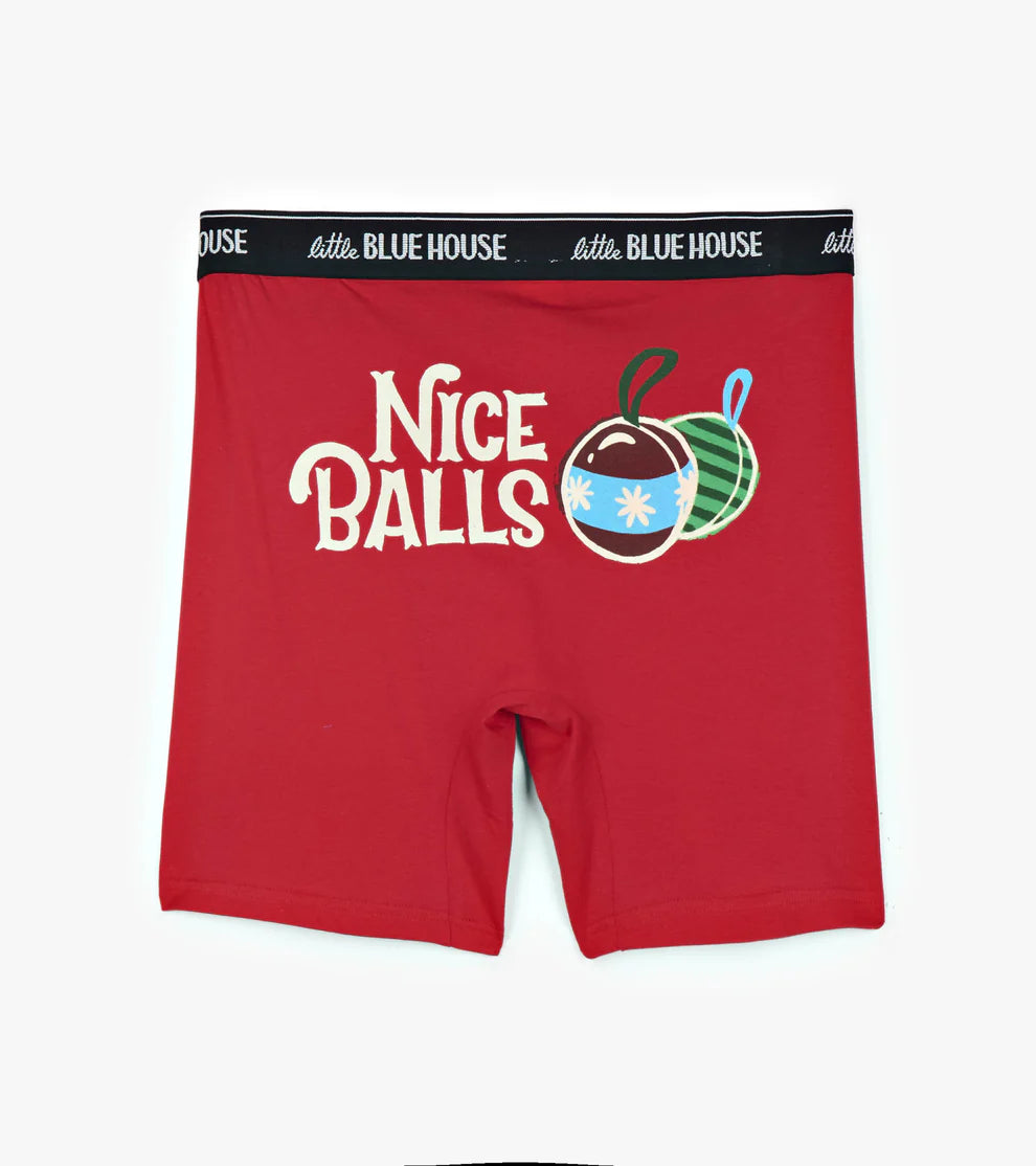 MENS NICE BALLS ORNAMENT BOXER BRIEF