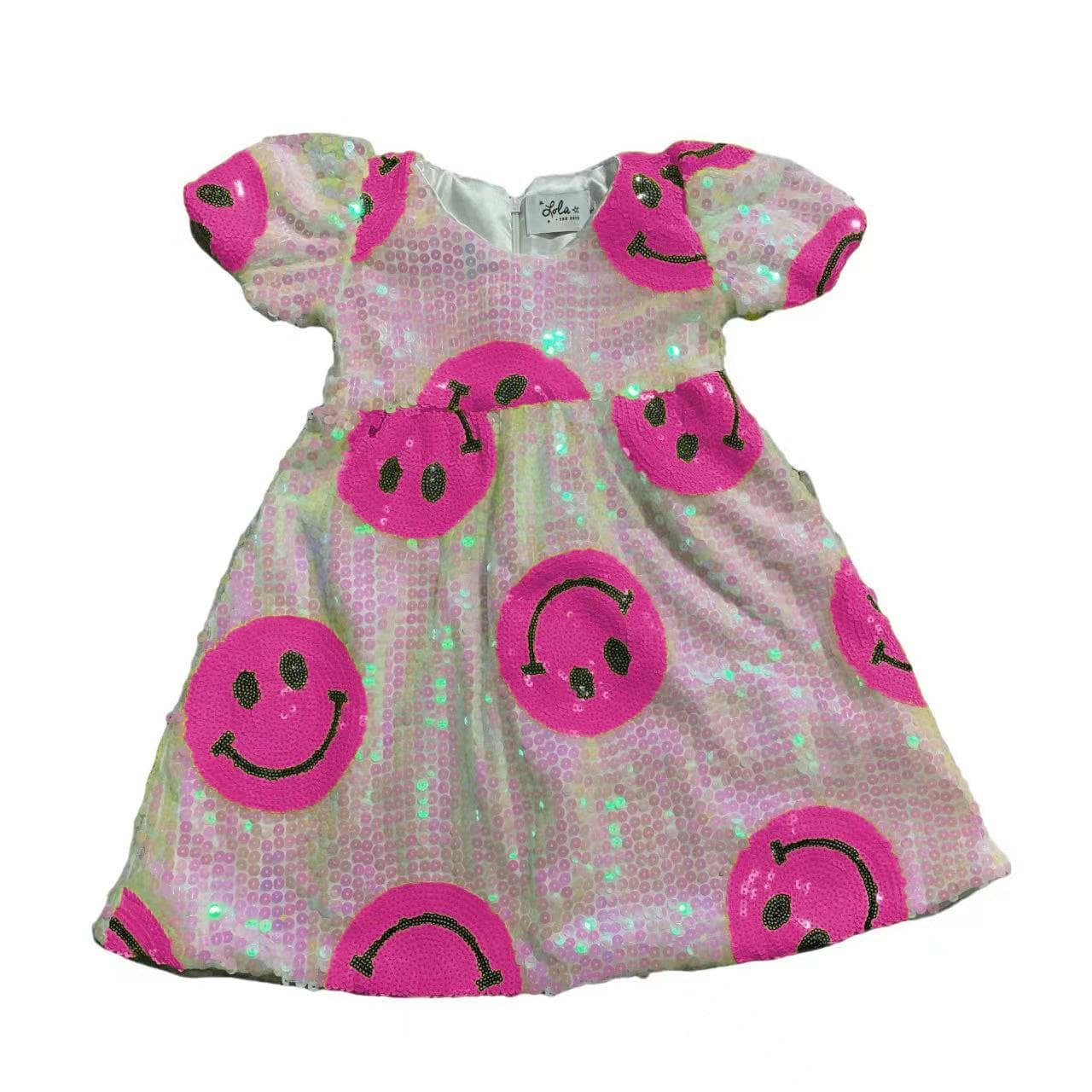 PINKIE HAPPY EMOJI SEQUIN DRESS