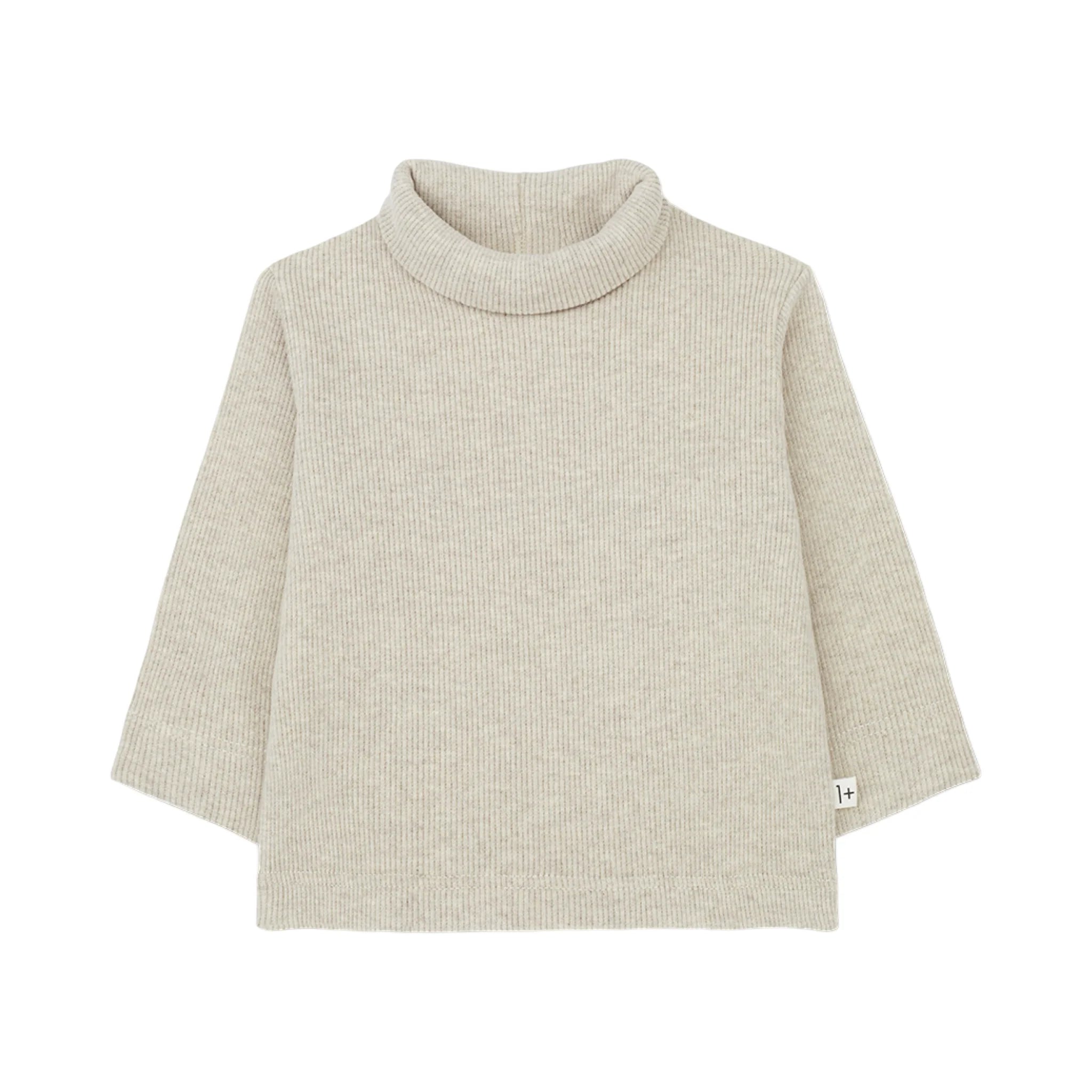 OATMEAL ARITZ TURTLE NECK TOP