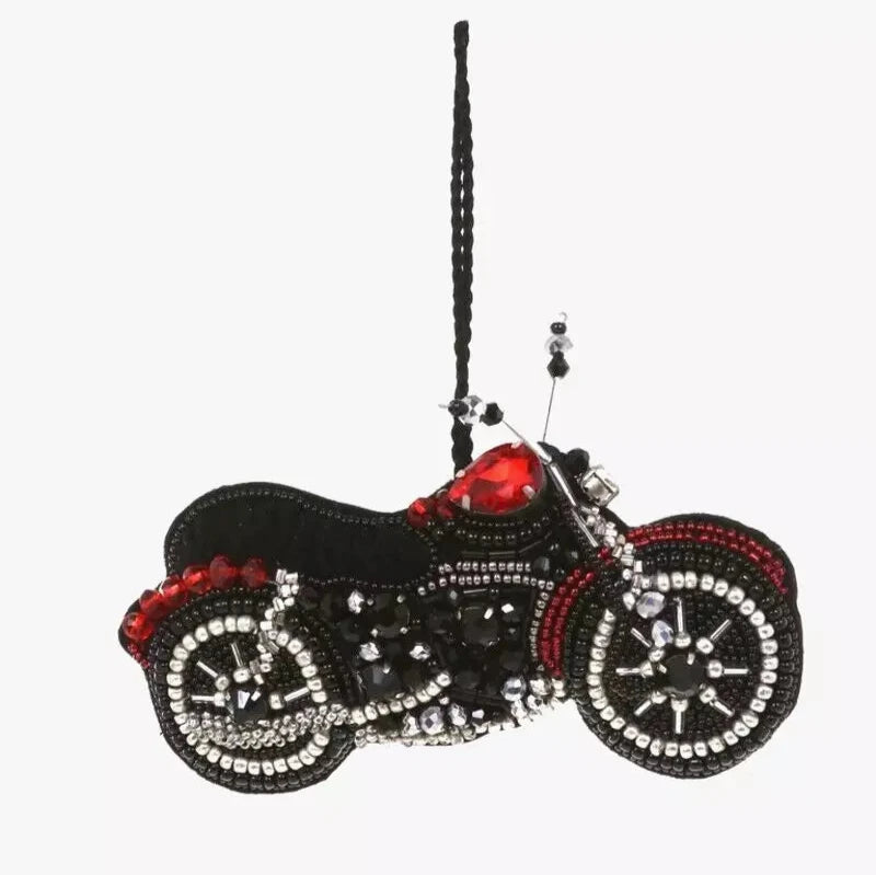 MOTORCYCLE BEADED ORNAMENT