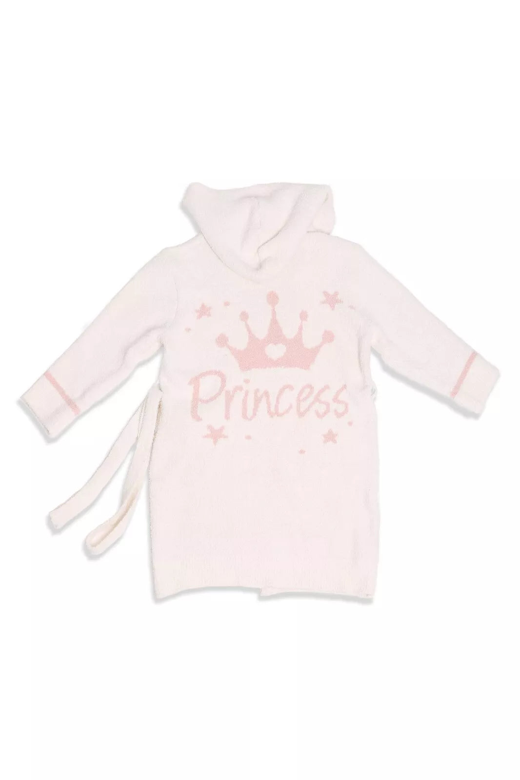 GIRLS PRINCESS HOODED ROBE W/ POCKETS & BELT