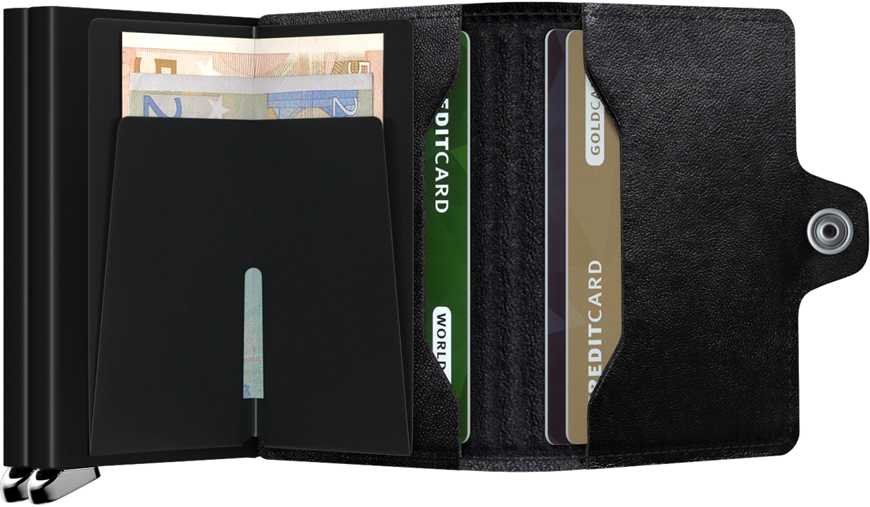 SECRID PREMIUM TWINWALLET EMBOSS LINES BLACK