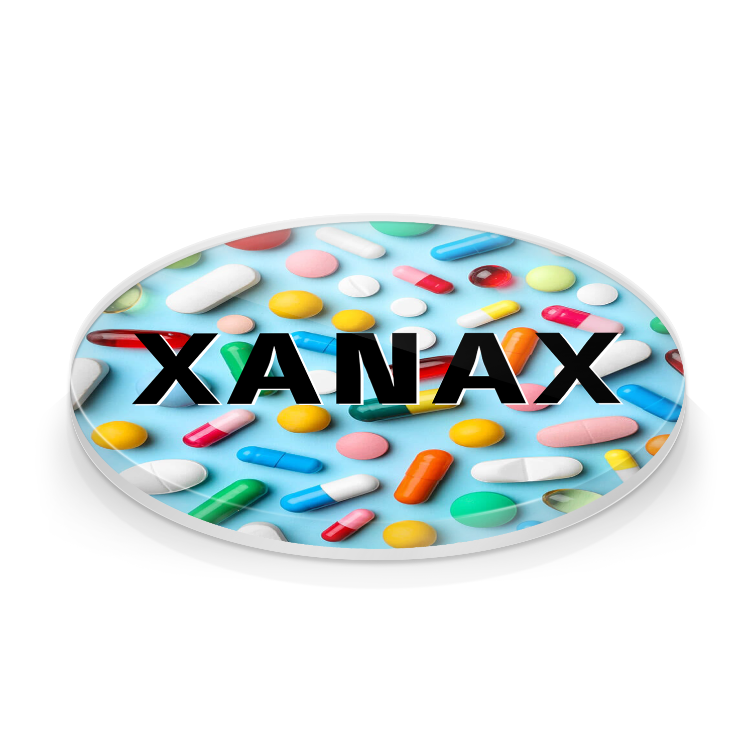 XANAX ACRYLIC COASTER