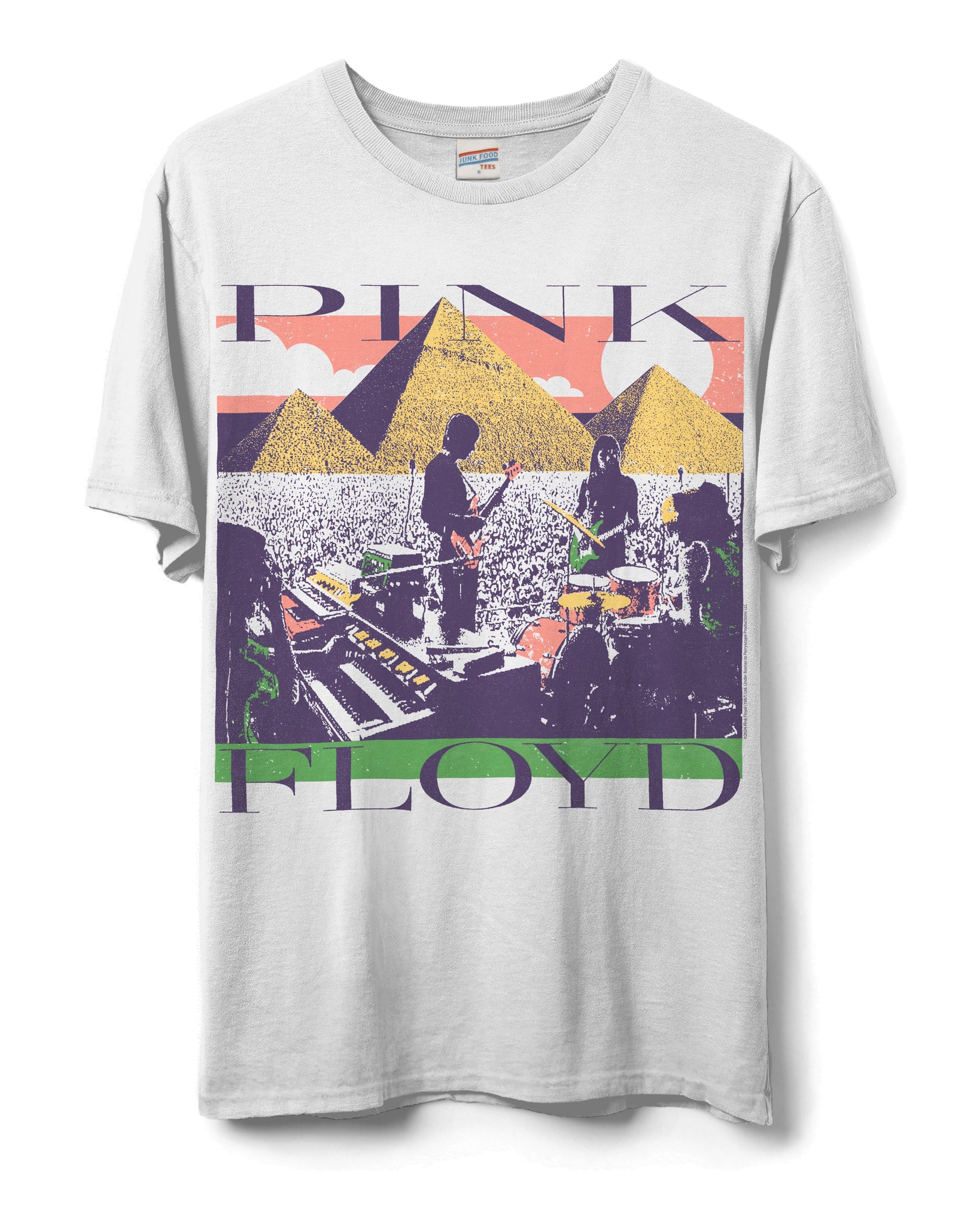 MENS PINK FLOYD PYRAMID WHITE TEE