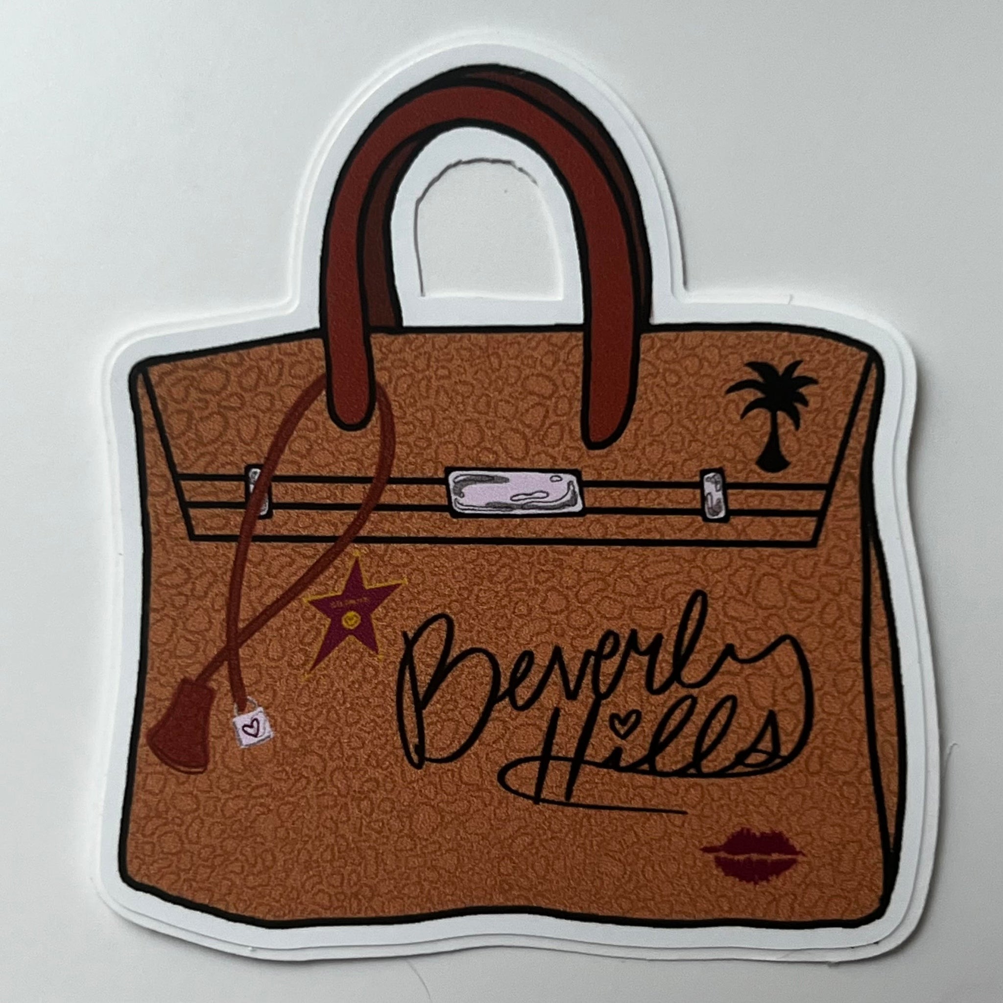 BEVERLY HILLS BROWN BAG STICKER