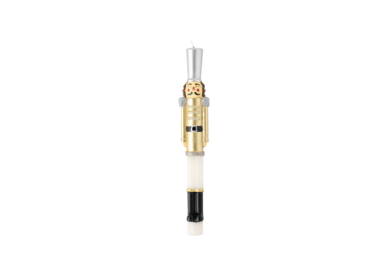 GOLD NUTCRACKER TAPER CANDLE