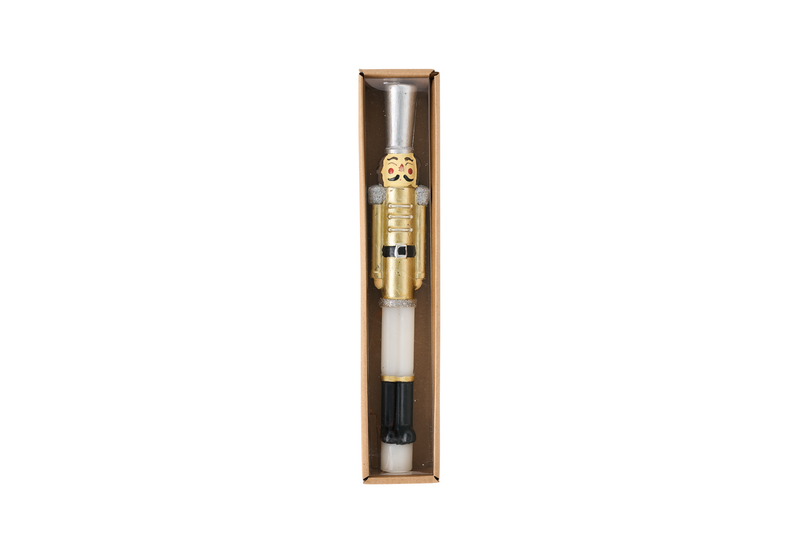 GOLD NUTCRACKER TAPER CANDLE