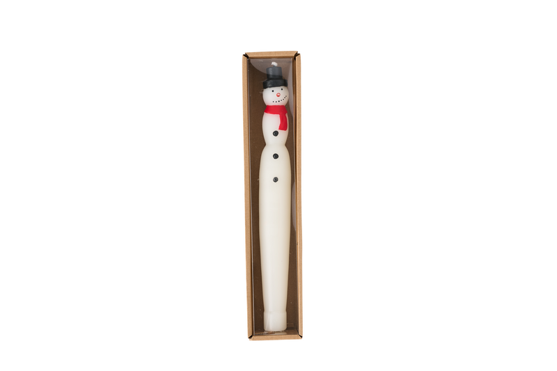 SNOWMAN TAPER CANDLE