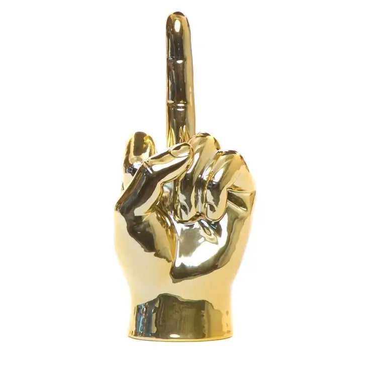 GOLD MIDDLE FINGER 9"