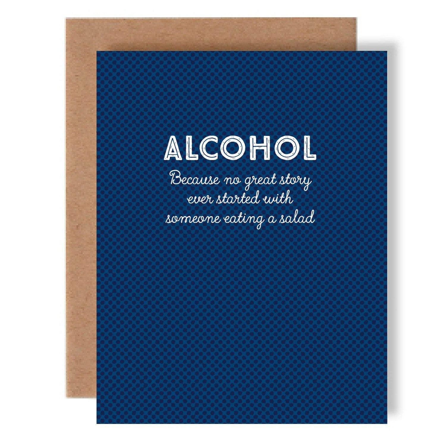 ALCOHOL GREETING CARD-SKEL-Kitson LA