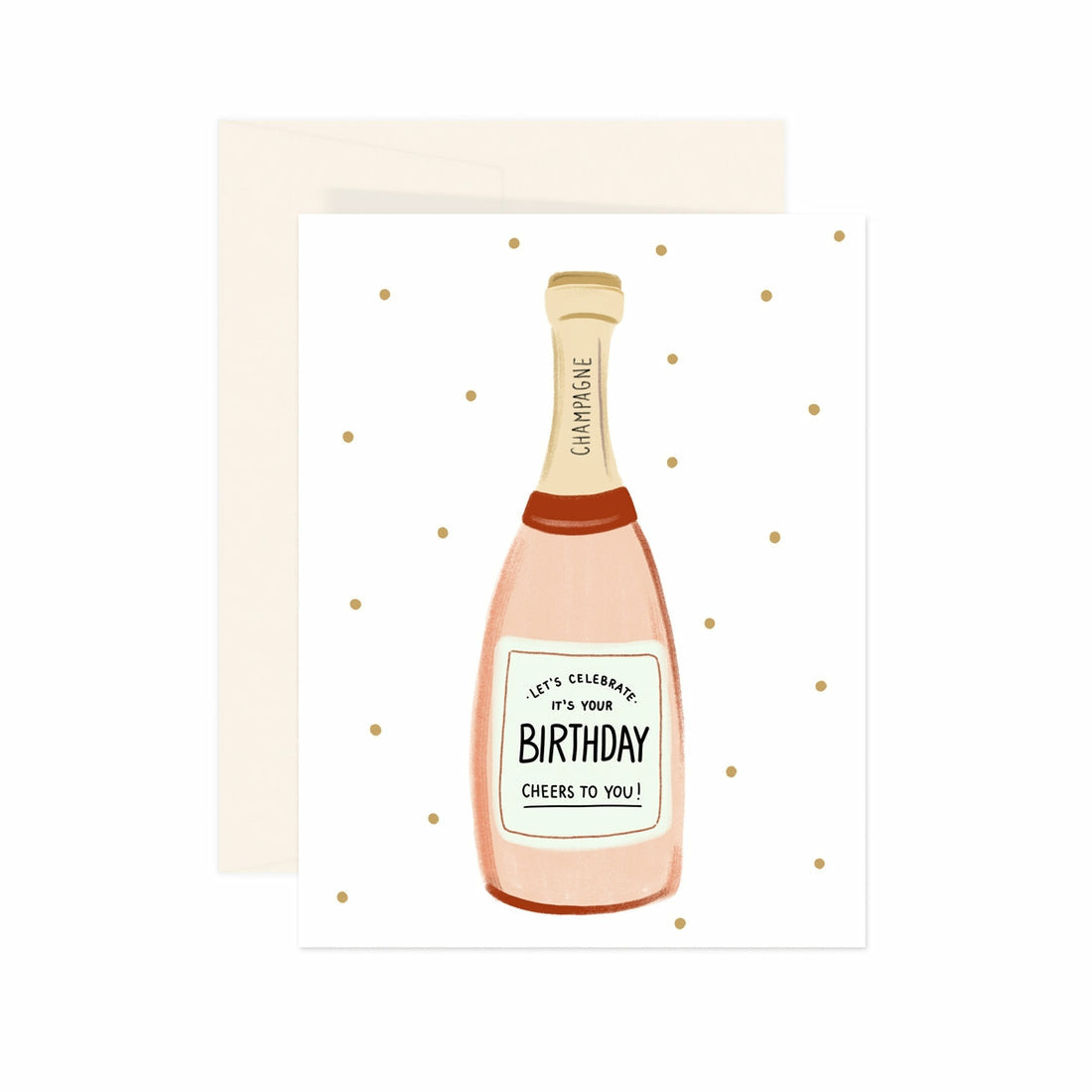 BIRTHDAY CHAMPAGNE CARD-PAIGE & WILLOW-Kitson LA