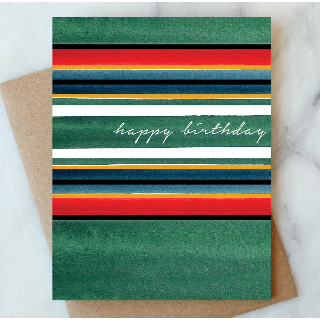 BLANKET STRIPE BIRTHDAY CARD-ABIGAIL JAYNE-Kitson LA