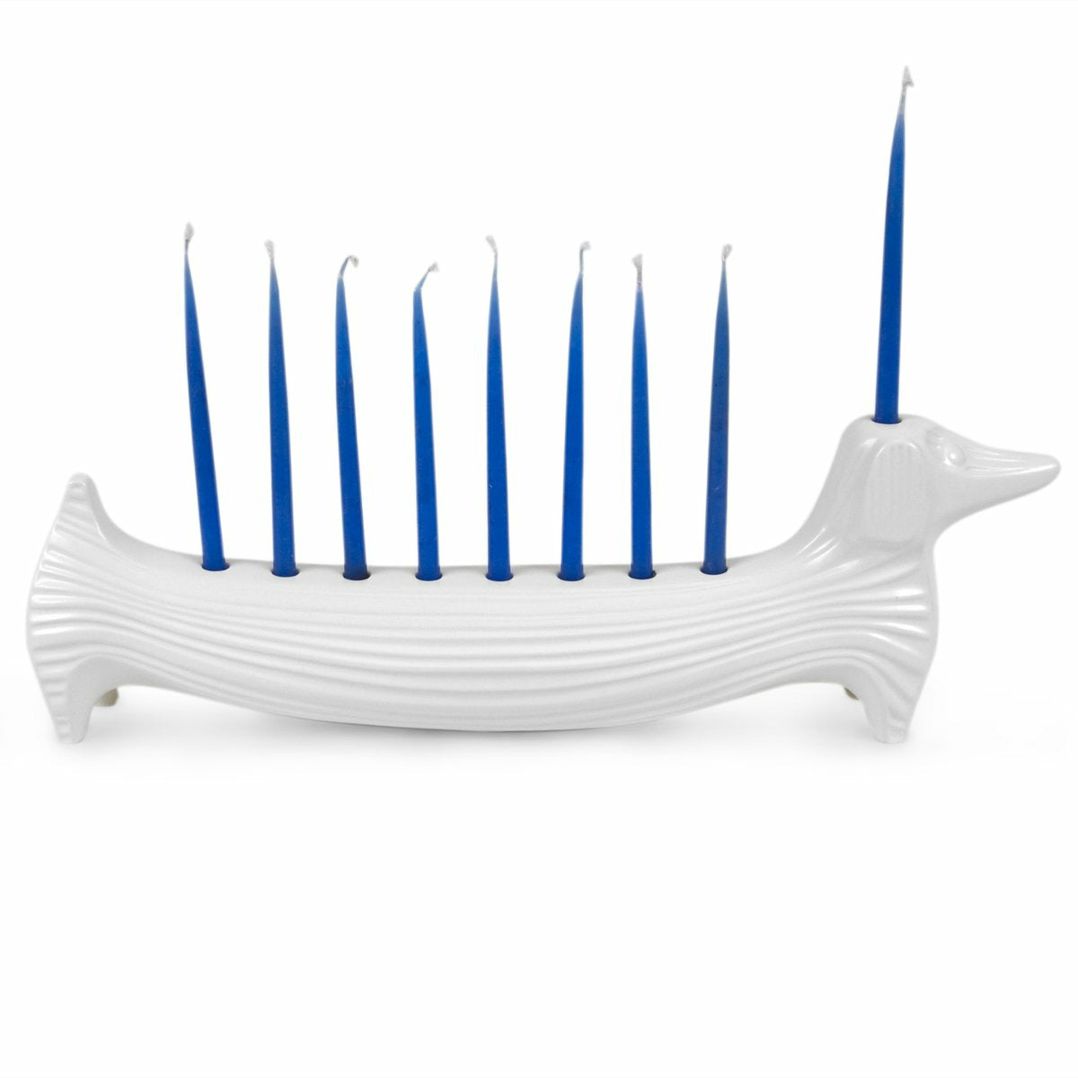 CERAMIC DACHSHUND MENORAH-JONATHAN ADLER-Kitson LA