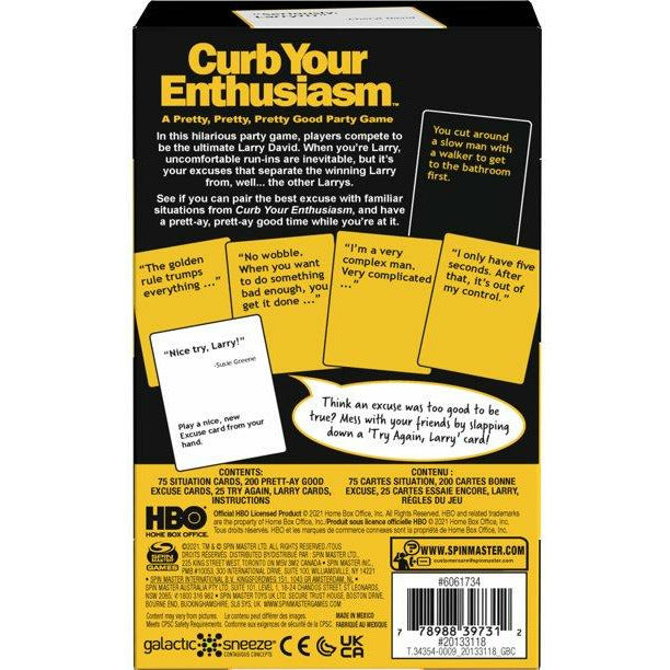 CURB YOUR ENTHUSIASM BOARD GAME-GUND-Kitson LA