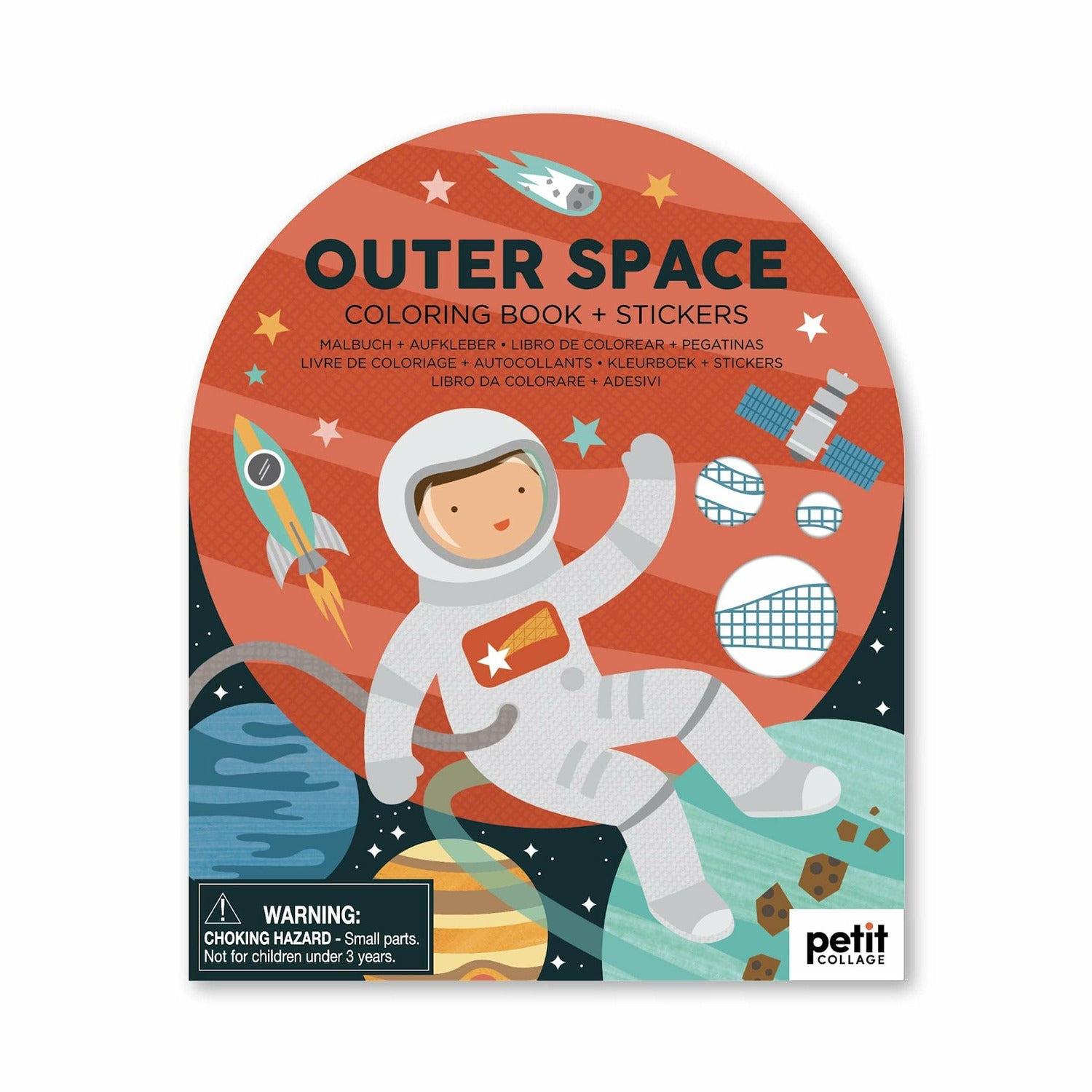 OUTER SPACE COLORING BOOK WITH STICKERS-HACHETTE BOOK GROUP-Kitson LA